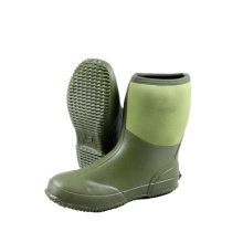 Green Men's Waterproof Neoprene Rubber Outdoor Fishing Short Boots Rain Boots